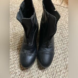 Saxon Ladies Syntovia Zip Paddock Boot US size 7.5. Black